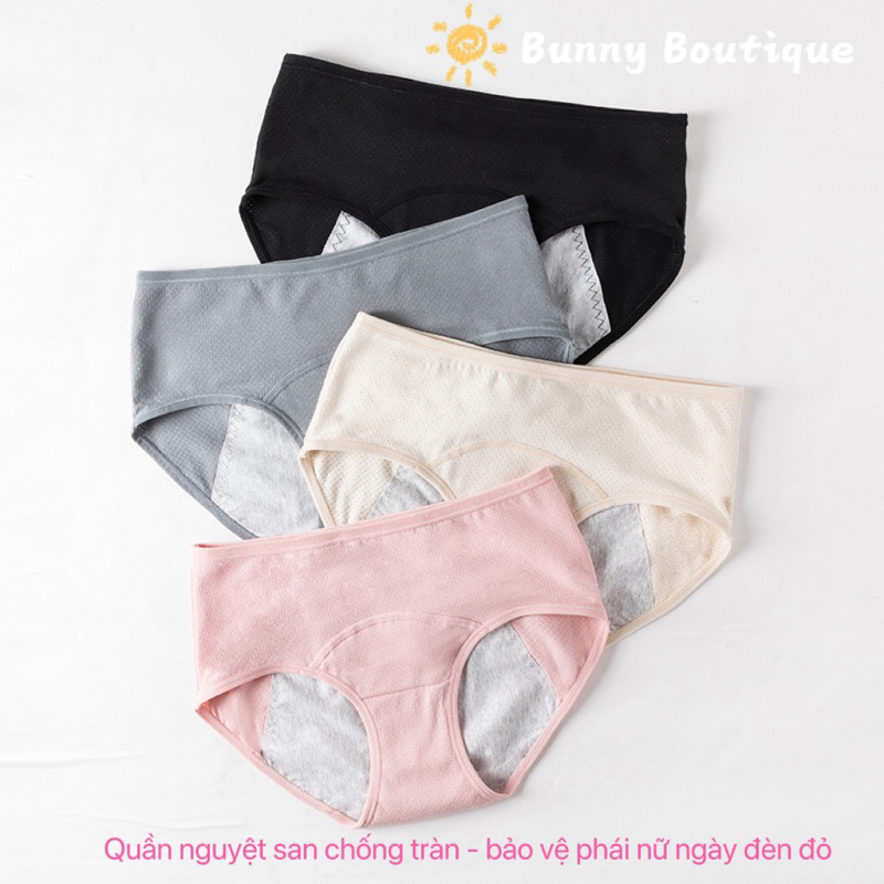 Quần nguyệt san chống tràn bảo vệ phụ nữ trong chu kì kinh nguyệt giặt sạch dễ dàng.