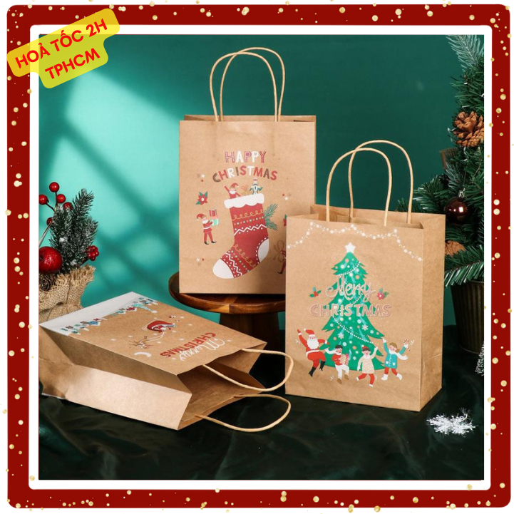 Túi Giấy Giáng Sinh Noel Merry Christmas