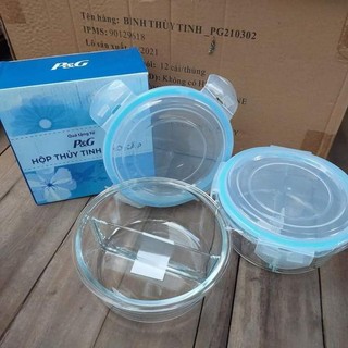 Hộp Thủy Tinh Chia Ngăn 900ml - Hộp chia ngăn tiện lợi