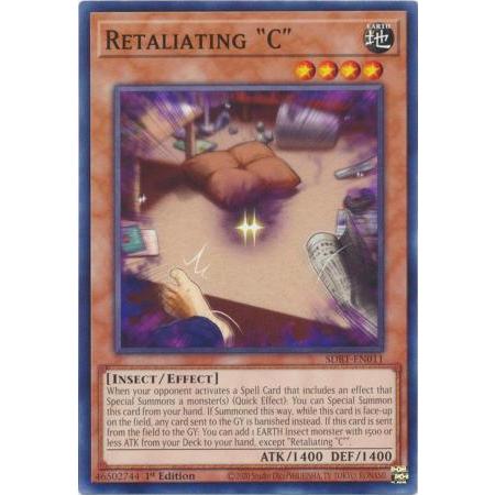 Thẻ Bài Yugioh Tiếng Anh Chính Hãng Giá Rẻ: Retaliating "C" - SDBT-EN011 - Common 1st Edition