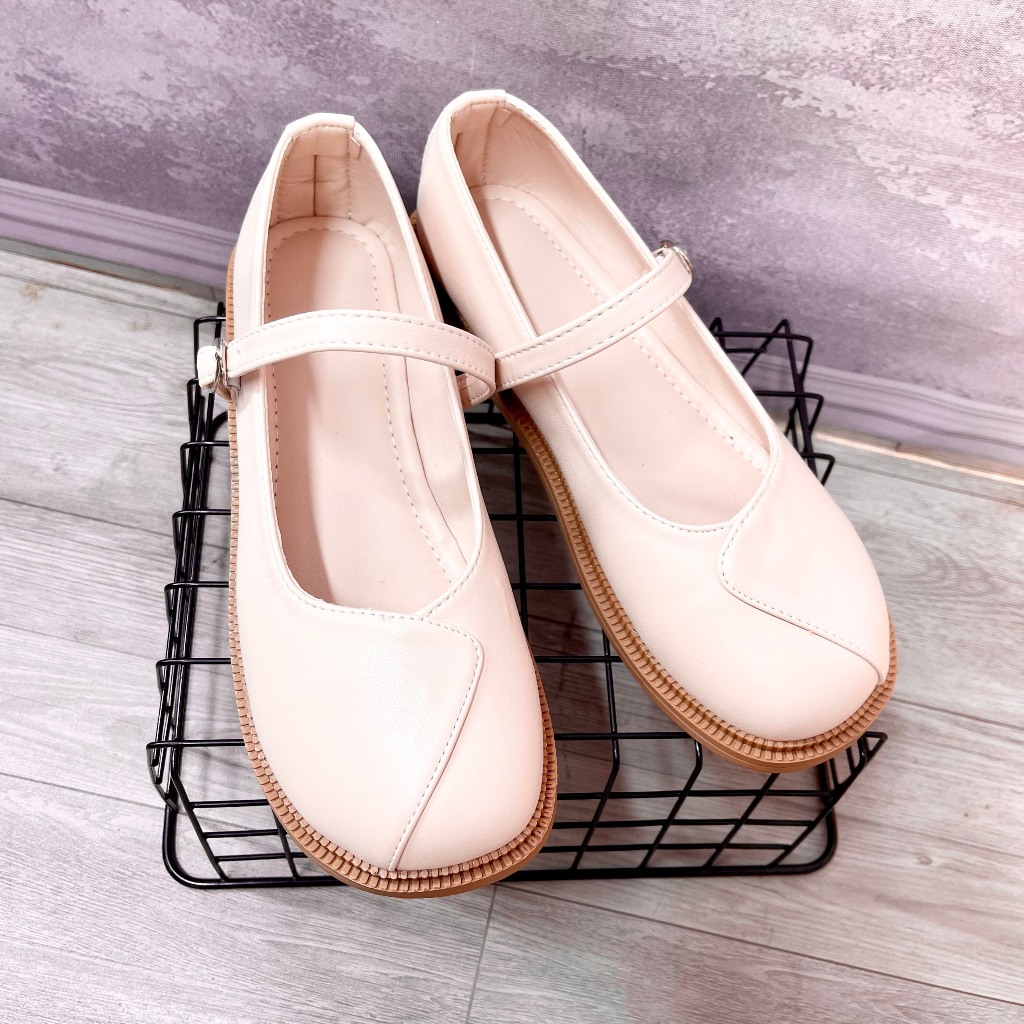 Giày nữ đế đốc vá mũi chất da mềm mũi tròn  TA18