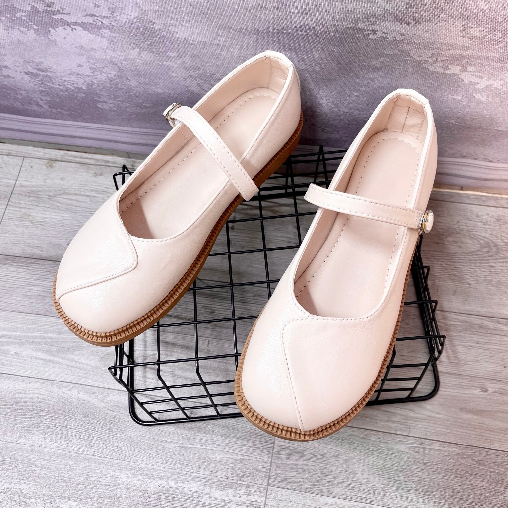 Giày nữ đế đốc vá mũi chất da mềm mũi tròn  TA18