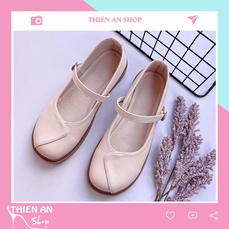 Giày nữ đế đốc vá mũi chất da mềm mũi tròn  TA18