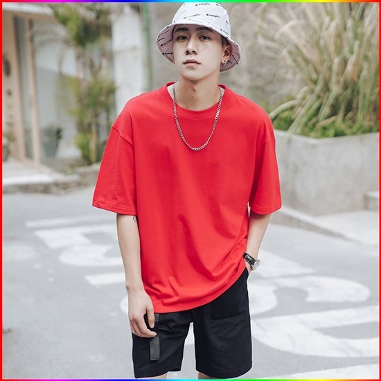 Áo Thun Trơn Tay Lỡ Unisex Make It Rain VN, Áo Phông Nam Nữ Form Rộng, có hình ảnh video thật