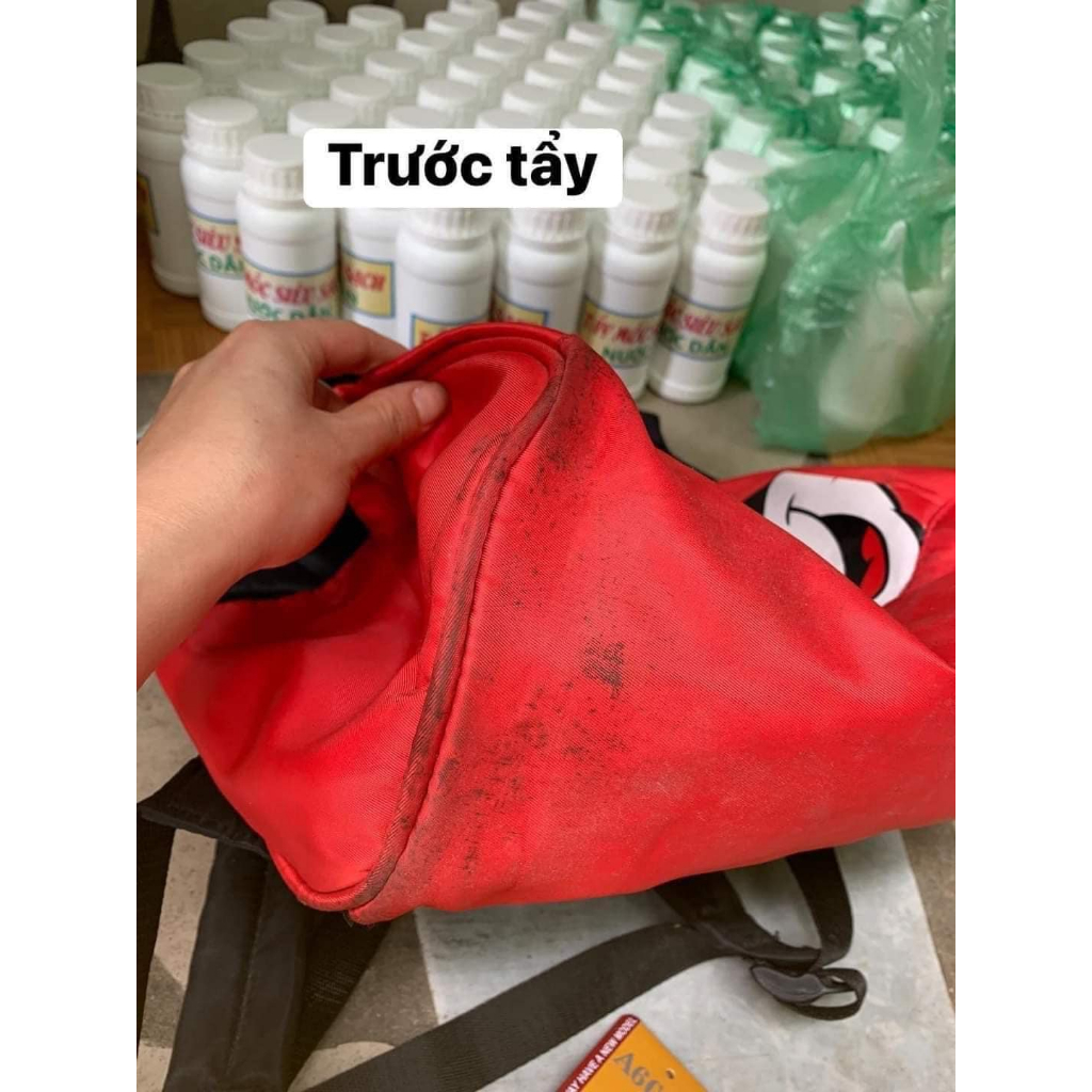 Tẩy Mốc Giày Dép Balo Túi Xách Quần Áo Tẩy Sạch Mốc Thâm Kim Ố Vàng Vết Bẩn Cứng Đầu Từ Bùn Đất Nhựa Cây Không Loang Màu