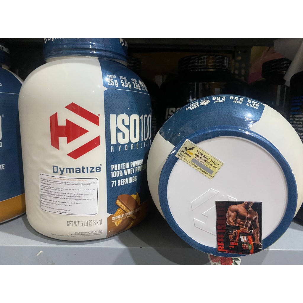 Bột đạm dinh dưỡng thể thao thể hình ISO100 HYDROLYZED 2.3KG hỗ trợ tăng cơ từ thương hiệu DYMATIZE