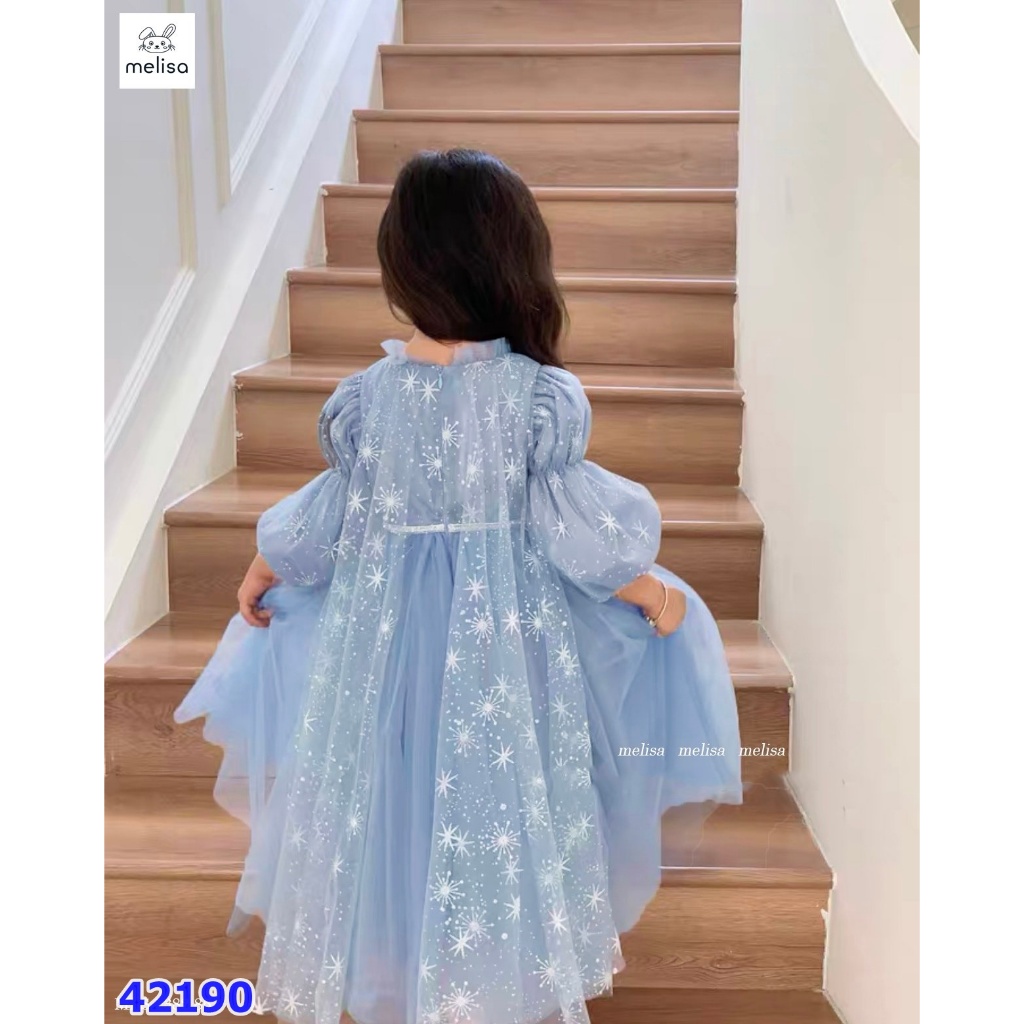 Đầm Melisa xanh bông tuyết