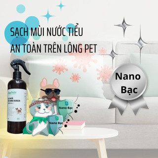 Xịt khử khuẩn nano ECOPETS Lna khử mùi chậu cát, khử mùi hôi, vệ sinh chuồng trại cho chó mèo cao cấp