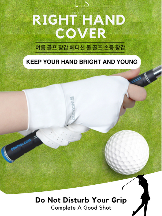 [가성비최고] Right Hand cover & Armsleeve_Korean Brand_오른손 자외선 커버 &  팔토시 손등커버_GOLF HAND COVER_UV PROTECT