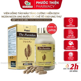 Tảo nâu Waki The Fucoidan Nhật Bản ngăn ngừa ung thư u bướu 90 viên tăng thể trạng, miễn dịch, ức chế di căn tế bào