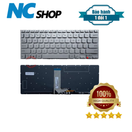 Bàn phím laptop Asus Vivobook 14 X412 X412F X412U A412 A412F BẠC (CÓ ĐÈN)