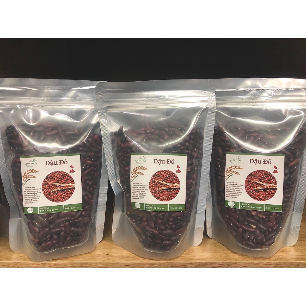 500g Đậu đỏ hữu cơ HADI FOOD, đậu đỏ hạt nhỏ hữu cơ