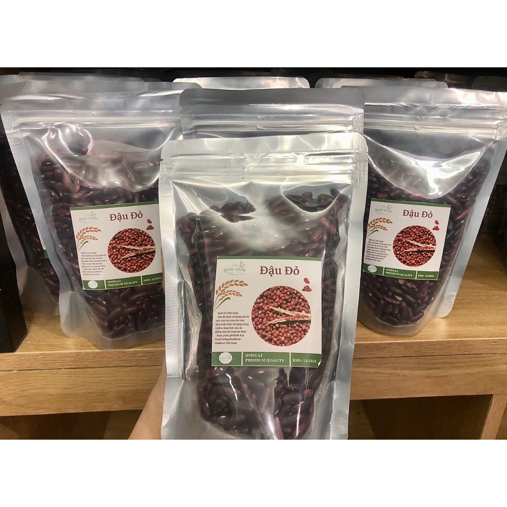 500g Đậu đỏ hữu cơ HADI FOOD, đậu đỏ hạt nhỏ hữu cơ