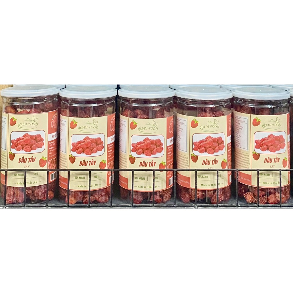 500g Dâu tây sấy deri HADIFOOD, Dâu tây Thái Lan sấy dẻo