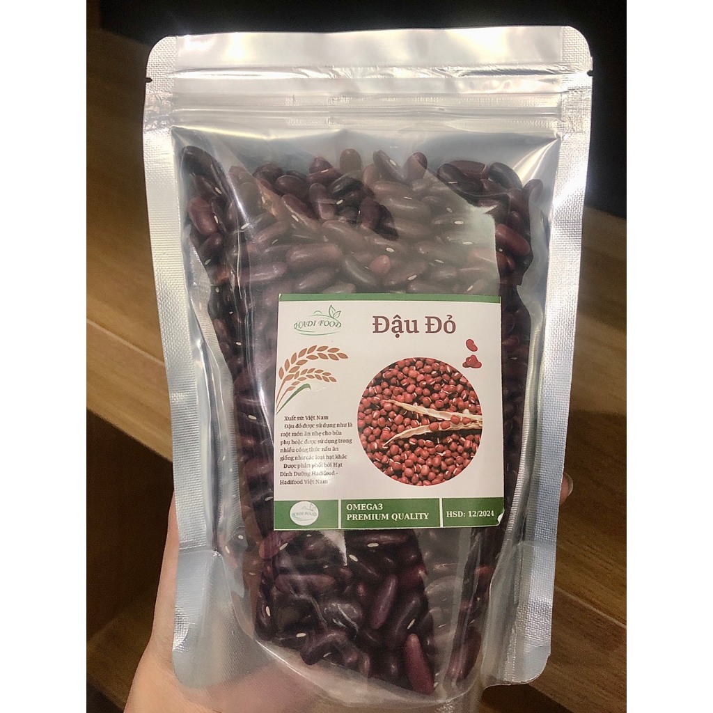 500g Đậu đỏ hữu cơ HADI FOOD, đậu đỏ hạt nhỏ hữu cơ