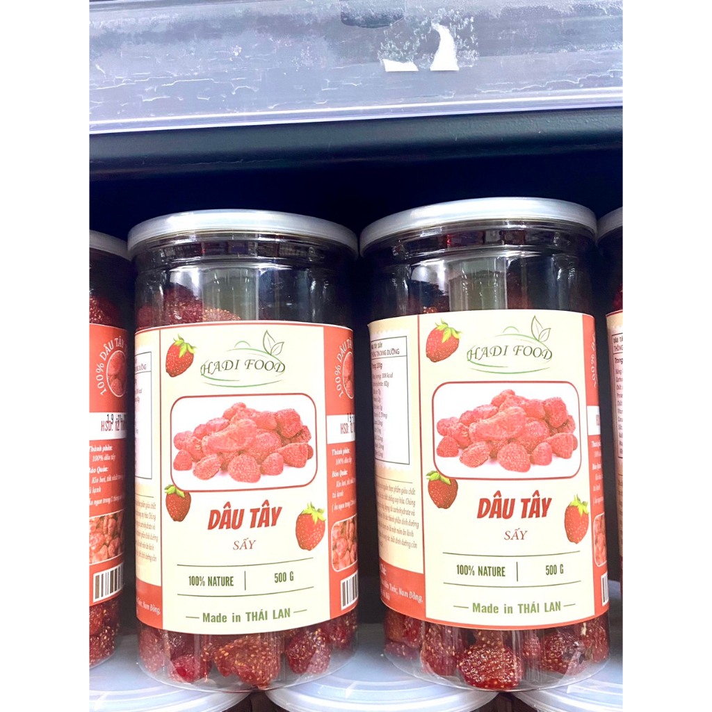 500g Dâu tây sấy deri HADIFOOD, Dâu tây Thái Lan sấy dẻo