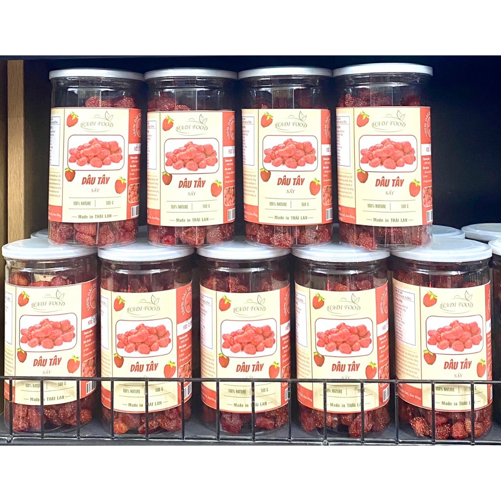 500g Dâu tây sấy deri HADIFOOD, Dâu tây Thái Lan sấy dẻo