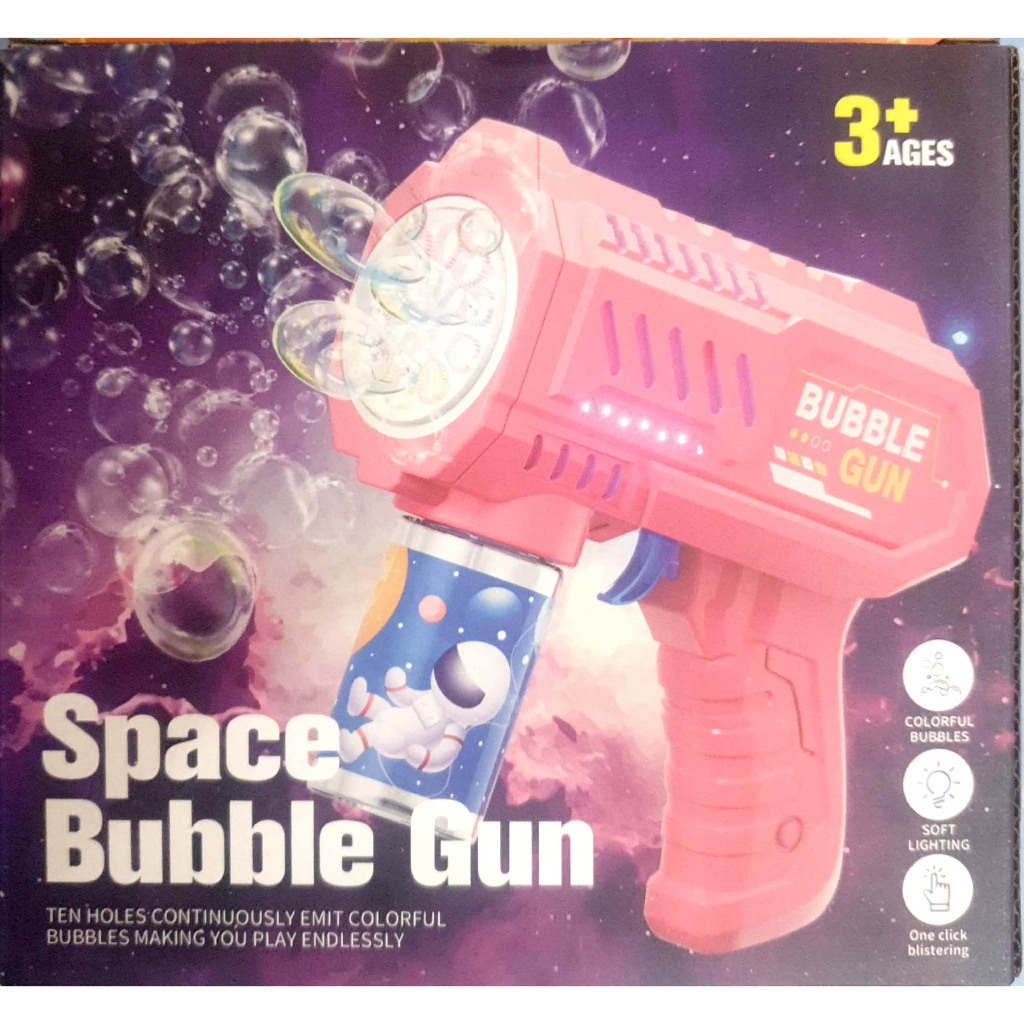 Đồ chơi máy bắn bong bóng xà phòng cho bé thiết kế 5 nòng cỡ bự làm từ nhựa an toàn