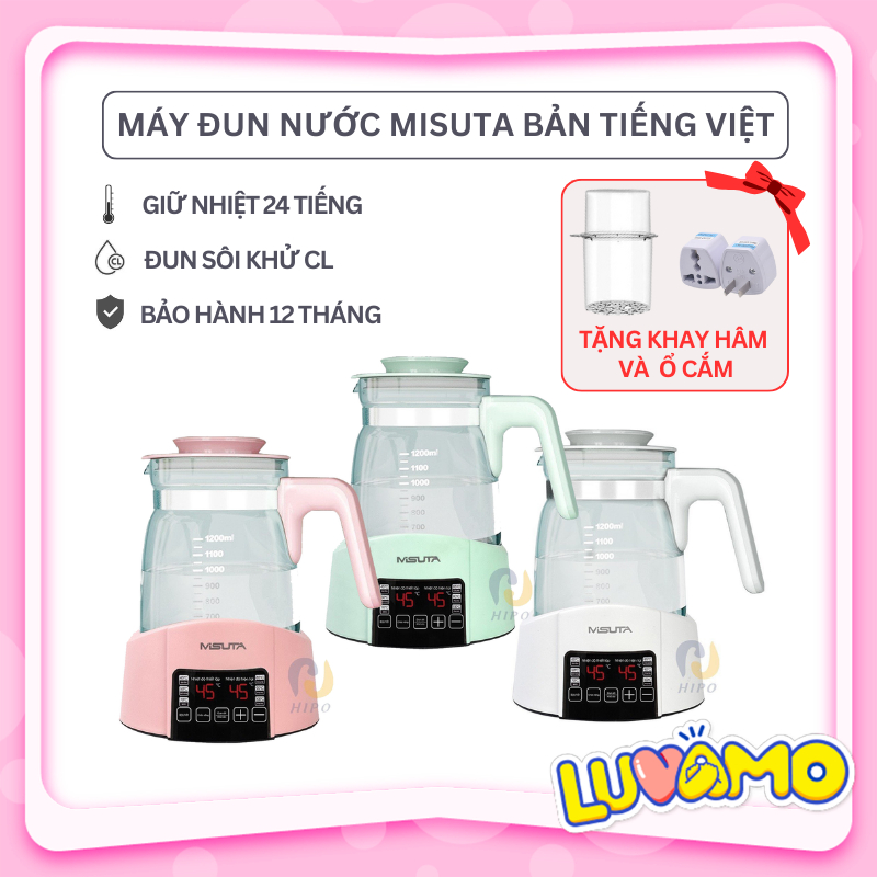 Máy đun nước pha sữa, bình Misuta hâm sữa, ấm pha sữa giữ nhiệt 1