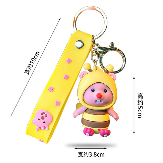 Móc khóa Loopy Hải ly Cosplay:Ong,Chó,gấu... biểu cảm dễ thương nhiều màu sắc Ráp làm quà tặng bạn bè, móc treo balo...