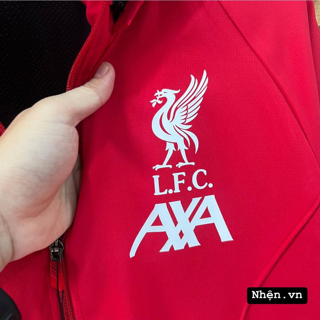 Áo khoác LIVERPOOL 2023 đỏ trơn vải gió trượt nước, chống nắng