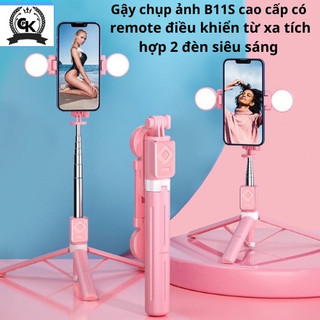 Gậy chụp ảnh 3 chân B11S thế hệ mới, có đèn led trợ sáng, Gậy selfie chụp hình, tự sướng,bluetooth điều khiển từ xa