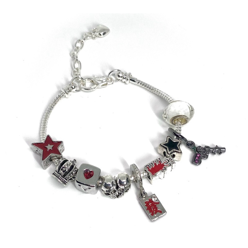 Vòng tay bạc kim loại  Gamble Bracelet phong cách Access