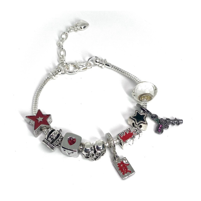 Vòng tay bạc kim loại  Gamble Bracelet phong cách Access