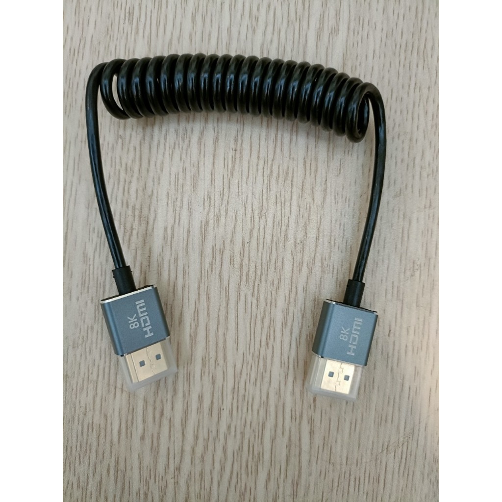 Dây HDMI - HDMI 8K xoắn nhỏ gọn, Dây HDMI chạy gimbal, Dây HDMI 8K cho monitor, wireless