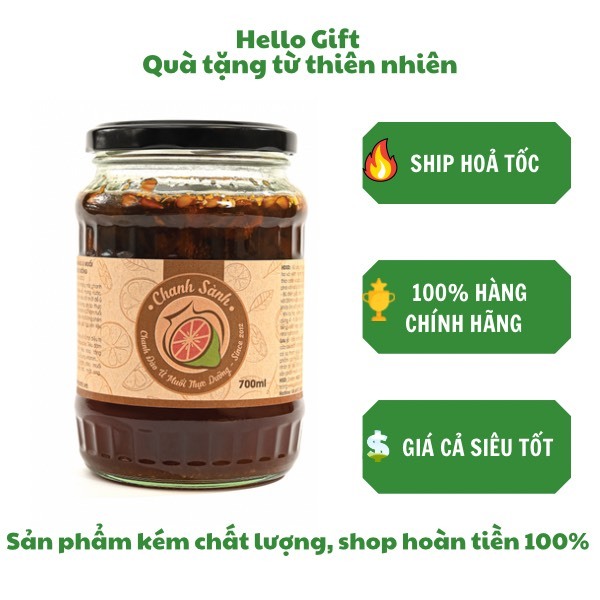 (HOẢ TỐC) Chanh Sành, Chanh Đào Ủ Muối Mật Ong Thực Dưỡng Vị Thơm Dịu Ngọt