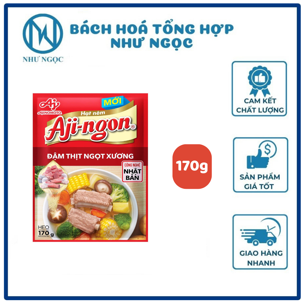 Hạt Nêm Aji-ngon Vị Thịt Heo/ Aji - Ngon Nấm Hương Hạt Sen - Bách hóa tổng hợp Như Ngọc
