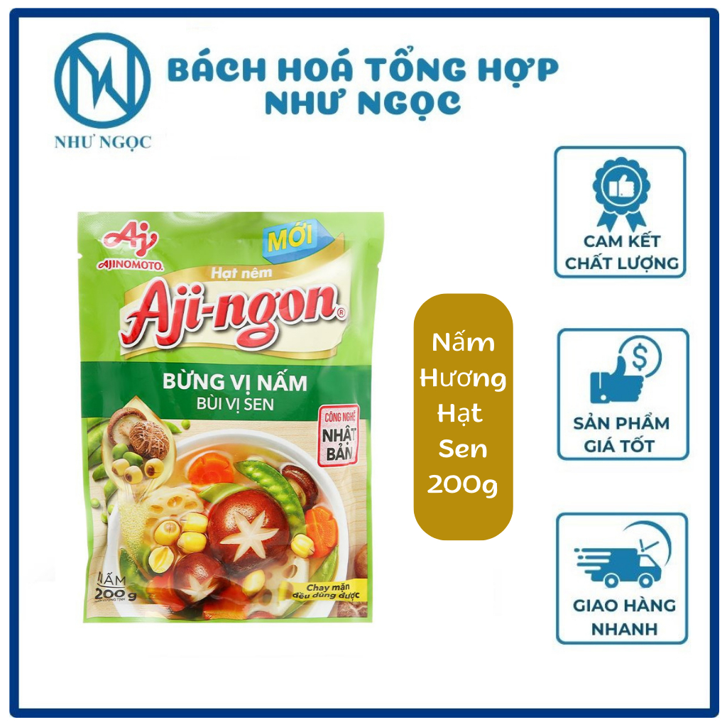 Hạt Nêm Aji-ngon Vị Thịt Heo/ Aji - Ngon Nấm Hương Hạt Sen - Bách hóa tổng hợp Như Ngọc