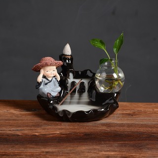 Để nụ trầm kèm bình thuỷ sinh decor trang trí nhà cửa
