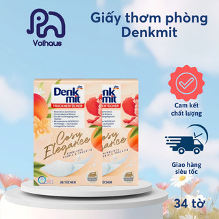 Giấy thơm quần áo Denkmit Cosy Elegance, chống ẩm mốc, giữ quần áo thơm tho - dùng cho máy sấy, tủ quần áo, giày