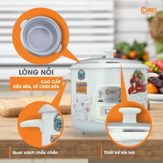 Nồi cơm điện nắp rời 1,2L COMET - CM8009 ( hoả tốc TPHCM )