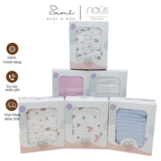 Nous-khăn tắm muslin 6 lớp đa năng nous mềm mại thấm hút tốt cho bé