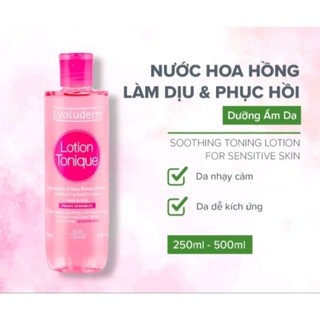 [CHÍNH HÃNG] Nước hoa hồng Evoluderm 250ml Pháp (date: 07/2024)(mua 2chai trở lên miễn phí ship)