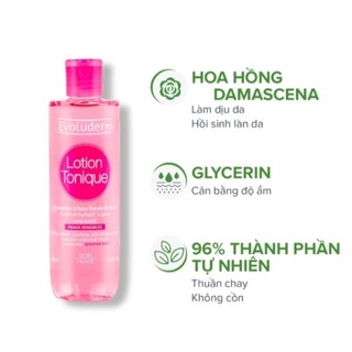 [CHÍNH HÃNG] Nước hoa hồng Evoluderm 250ml Pháp (date: 07/2024)(mua 2chai trở lên miễn phí ship)