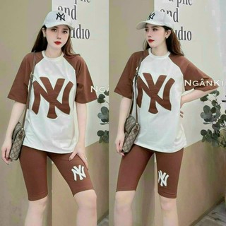 Đồ bộ lửng thun cotton thêu logo cao cấp