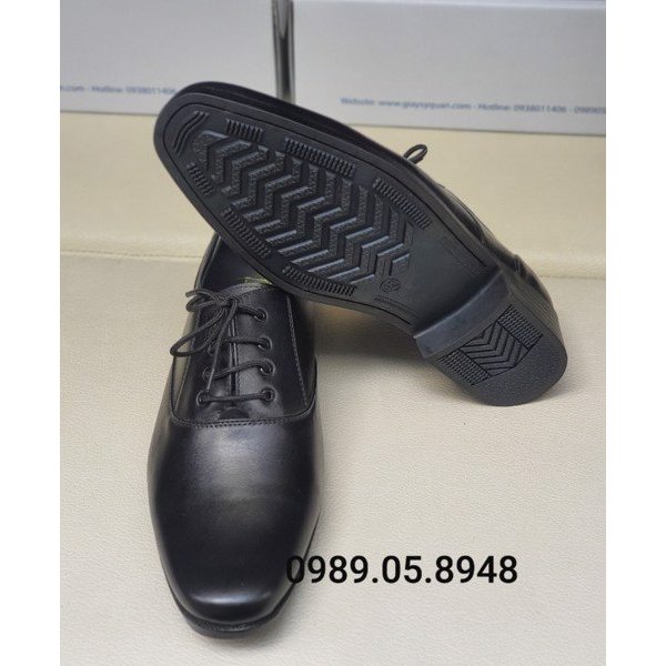 GIÀY DA NAM CÔNG SỞ MÃ 407 - Da Thật 100%, Có Khâu Đế, Bảo hành 12 tháng