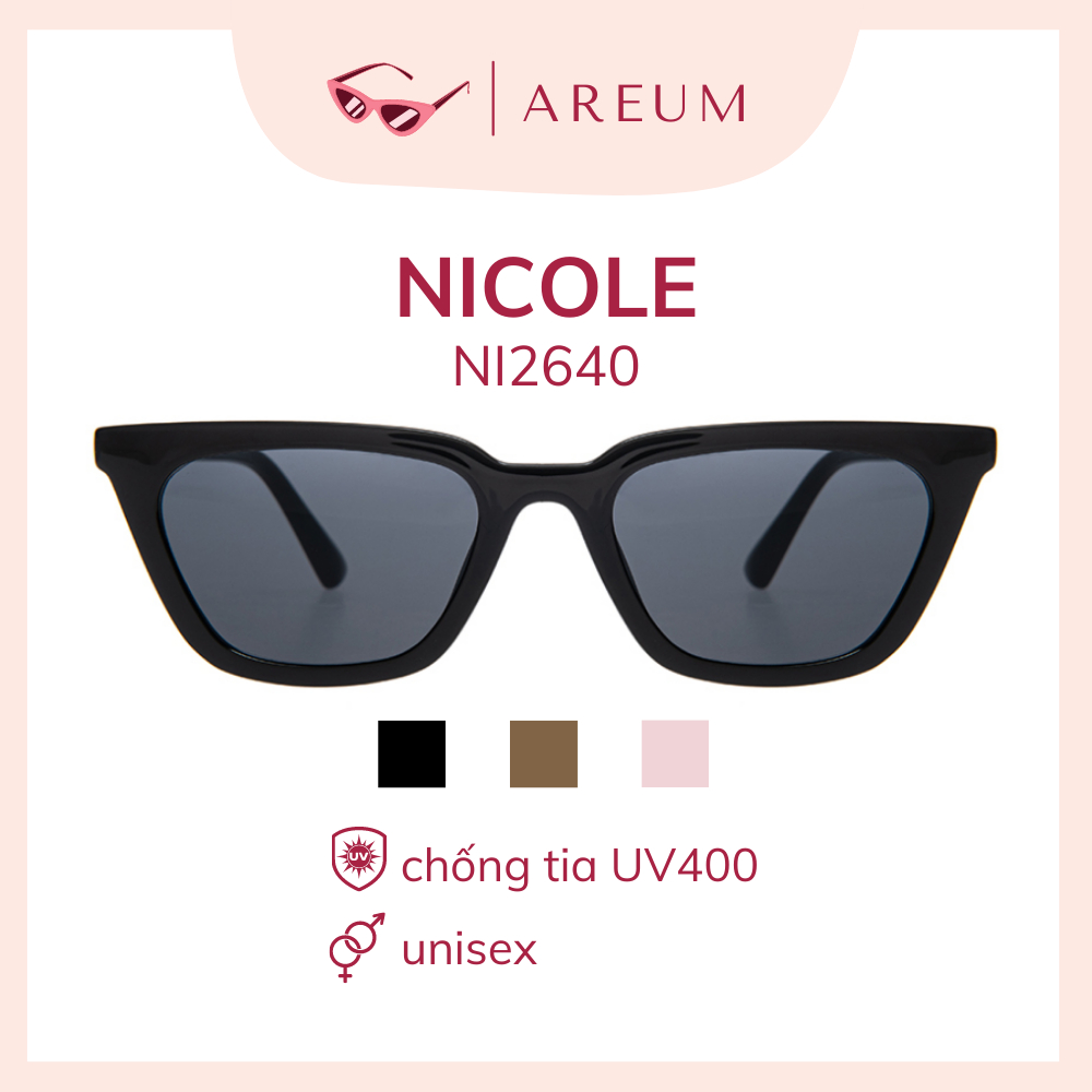 Kính râm chống tia UV hãng NICOLE Hàn Quốc mã NI2640 gọng thời trang