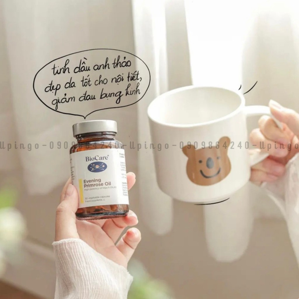 Tinh dầu hoa anh thảo Biocare Evening Primrose Oil 30 viên - UK