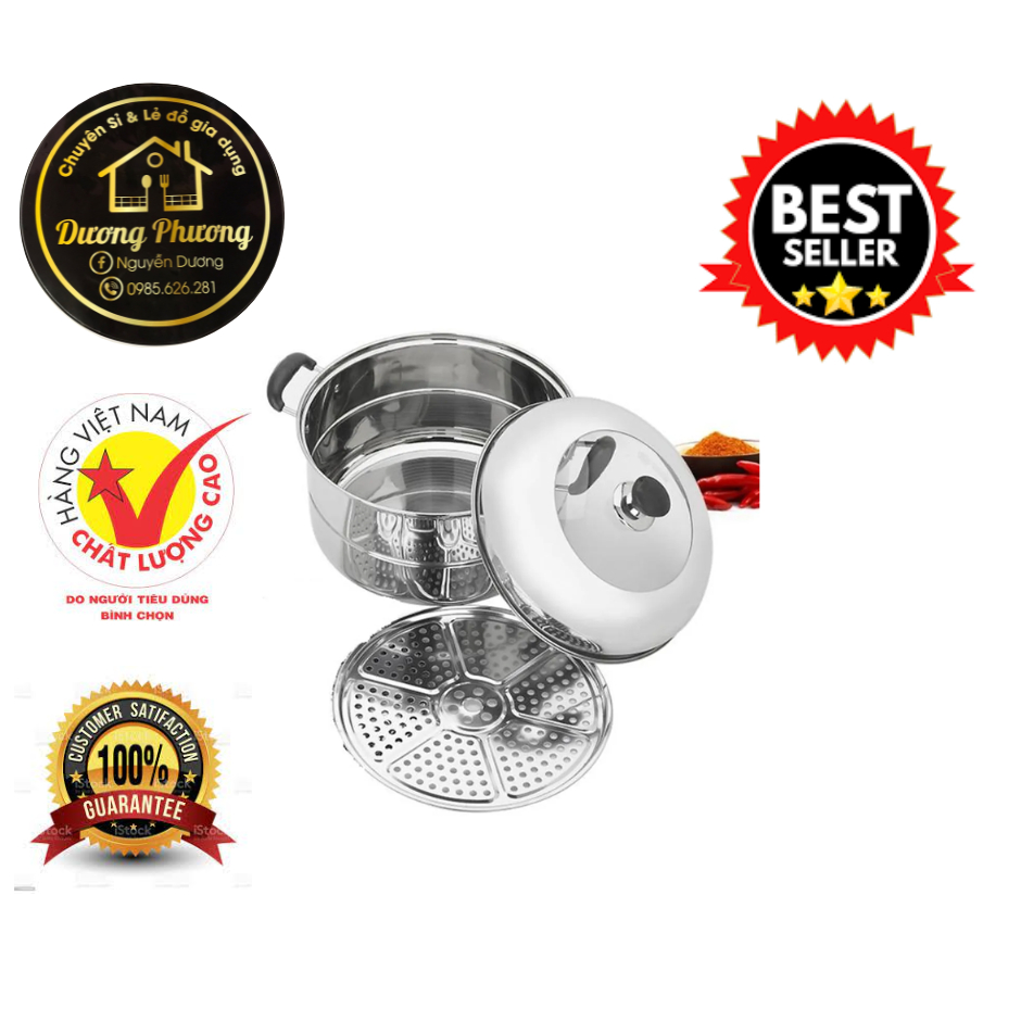 nồi inox có xửng hấp đk 20cm
