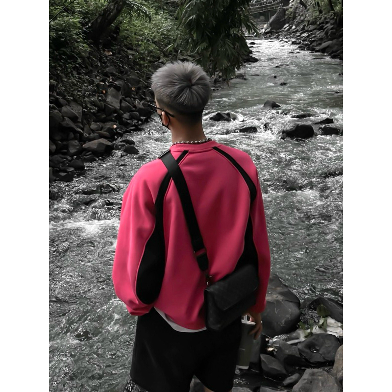 Áo Sweater Phối Basic form rộng