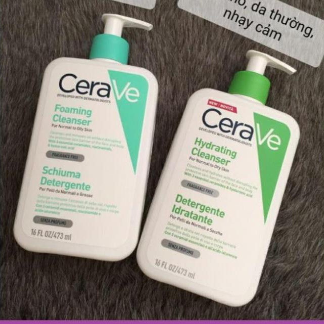 Sữa rửa mặt Cerave Dành Cho Da Dầu Vs Da Khô 236ml