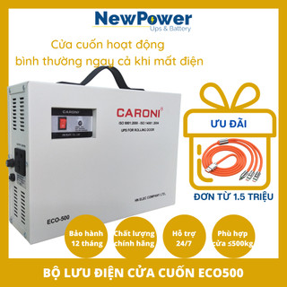 Bộ lưu điện cửa cuốn Hanotech ECO500, Dùng cho motor cửa cuốn 300kg-500kg, mới 100%, Bảo hành 12 tháng