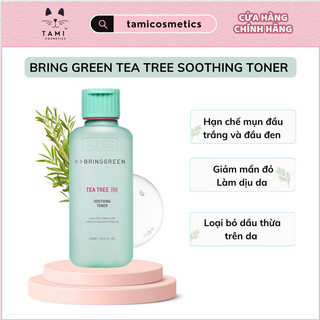 Nước Hoa Hồng Giảm Mụn Làm Dịu Da Tràm Trà Bring Green Tea Tree Cica Soothing Toner