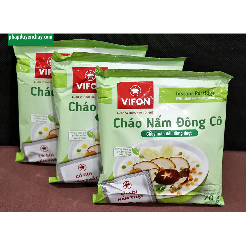 Thùng cháo nấm đông cô Vifon 50 gói 70g có gói nấm 27g
