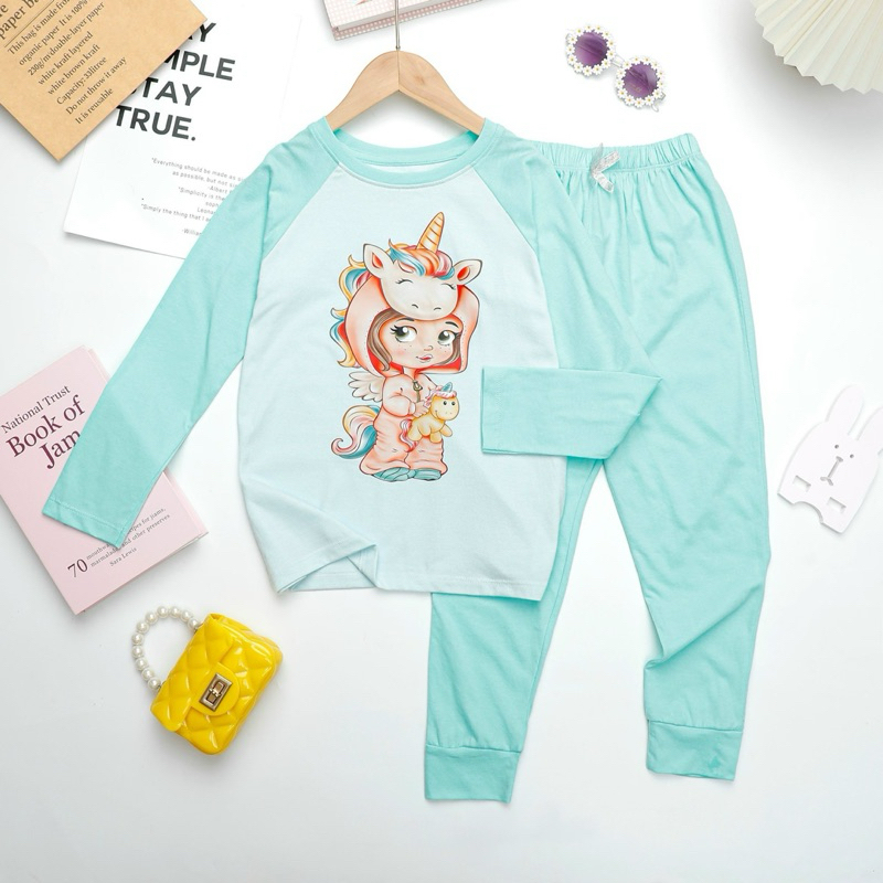 Bộ dài bé gái thun cotton size 16-45kg
