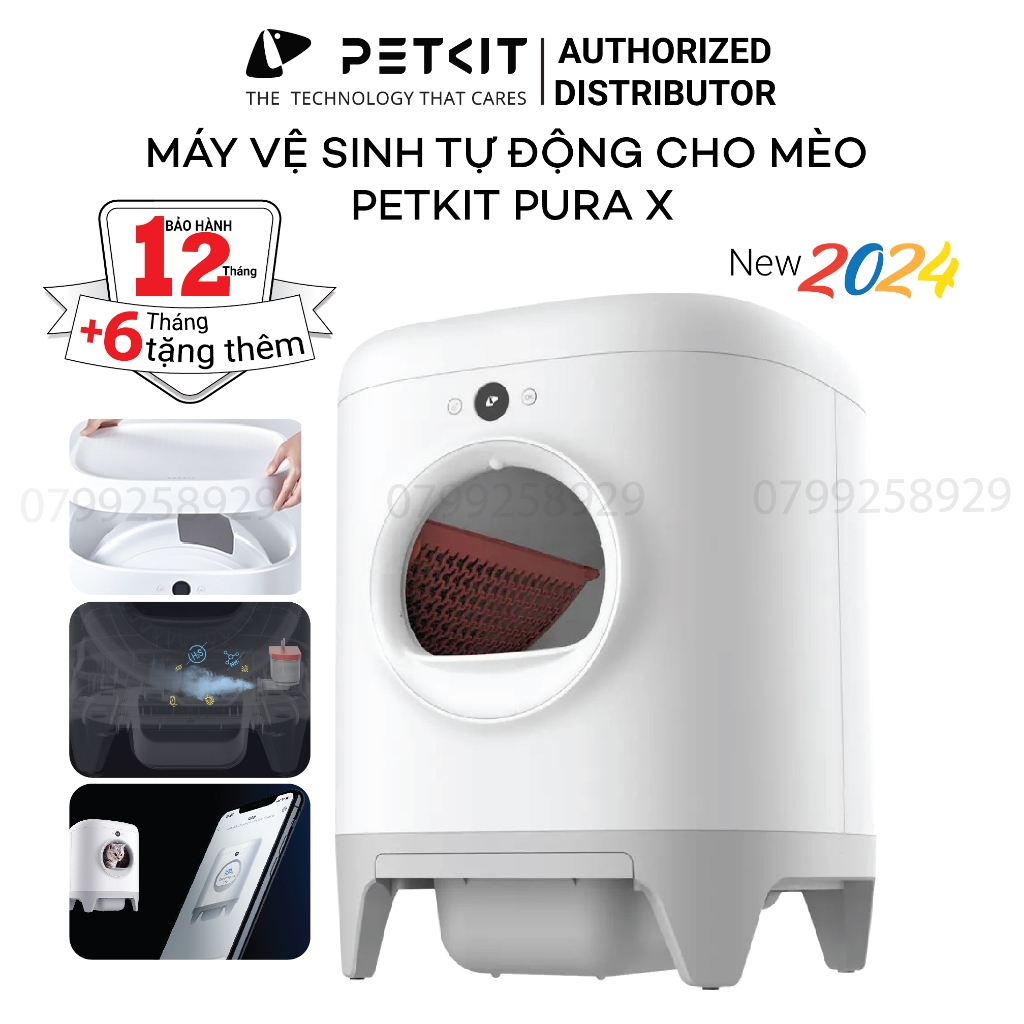 Máy Vệ Sinh Tự Động Cho Mèo Petkit Pura X New 2024, Máy Dọn Phân Mèo